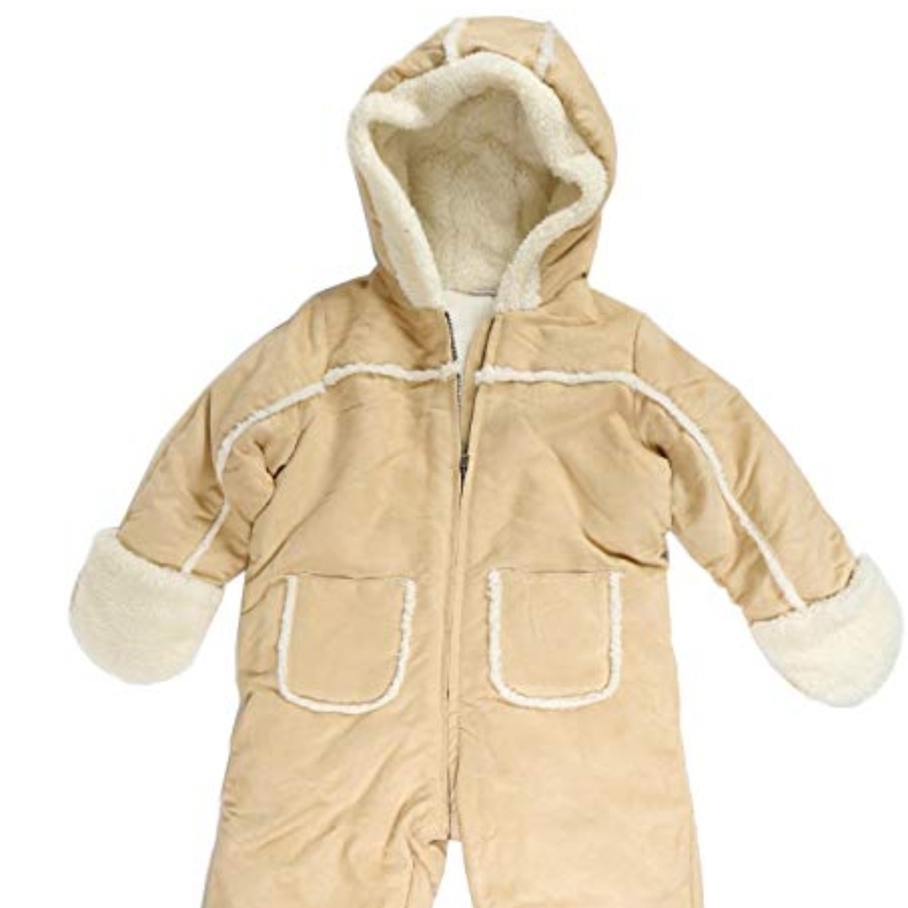 First Impressions Baby Boy Faux Suede Snowsuit 3-6